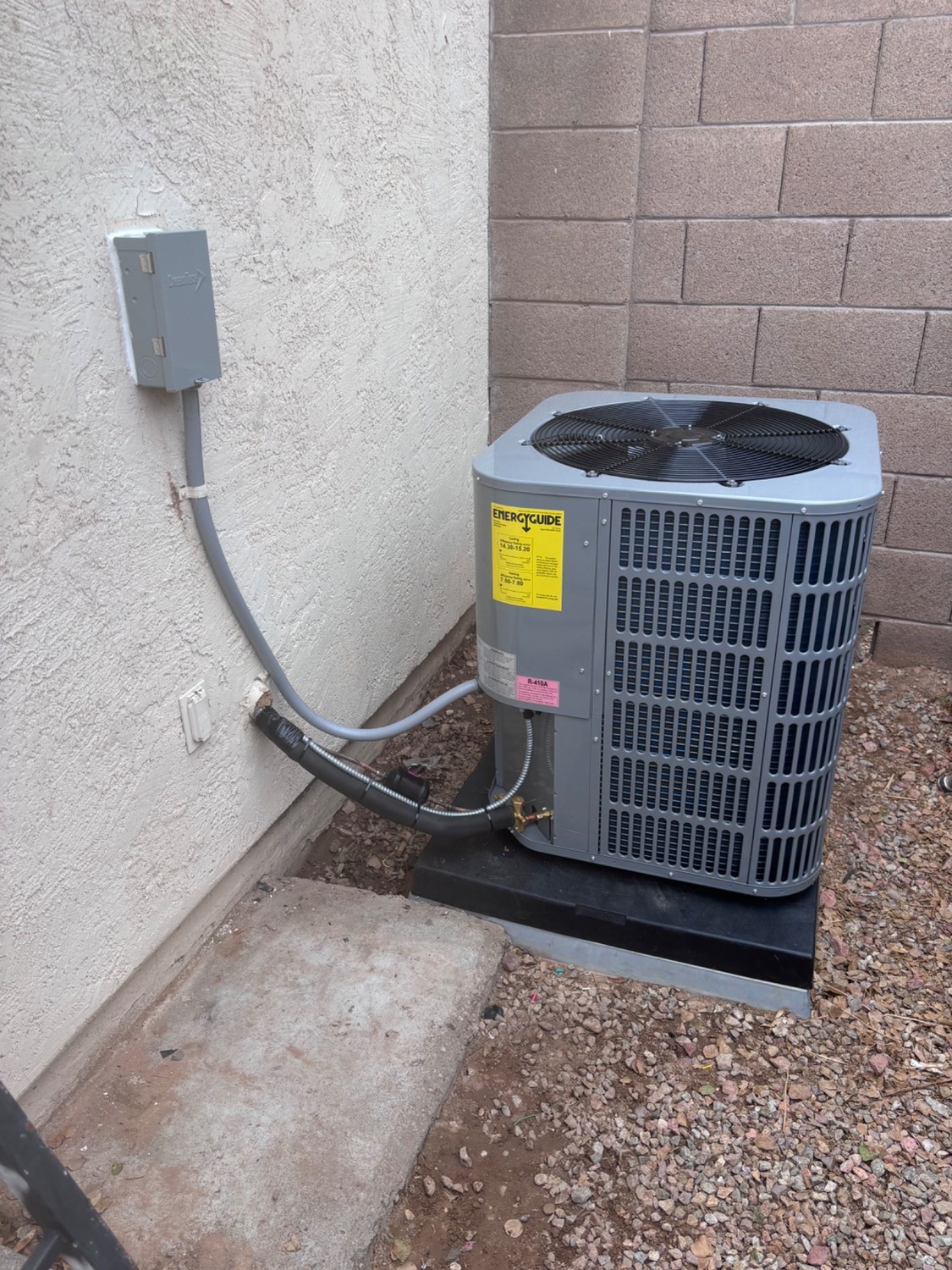 New outdoor AC condenser