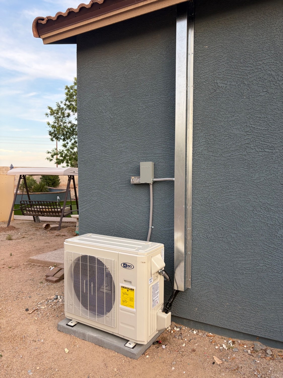 Mini split condenser installation